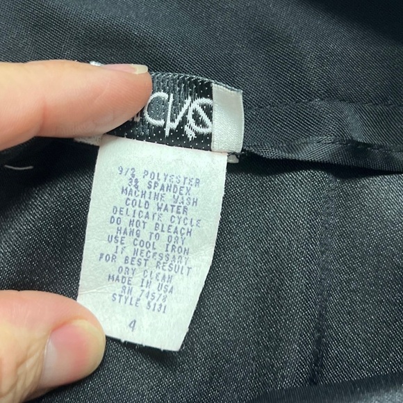 Vintage Cache Black Soft Zip Mini Skirt Size 4 Polyester Spandex Made In USA EUC - Picture 7 of 7